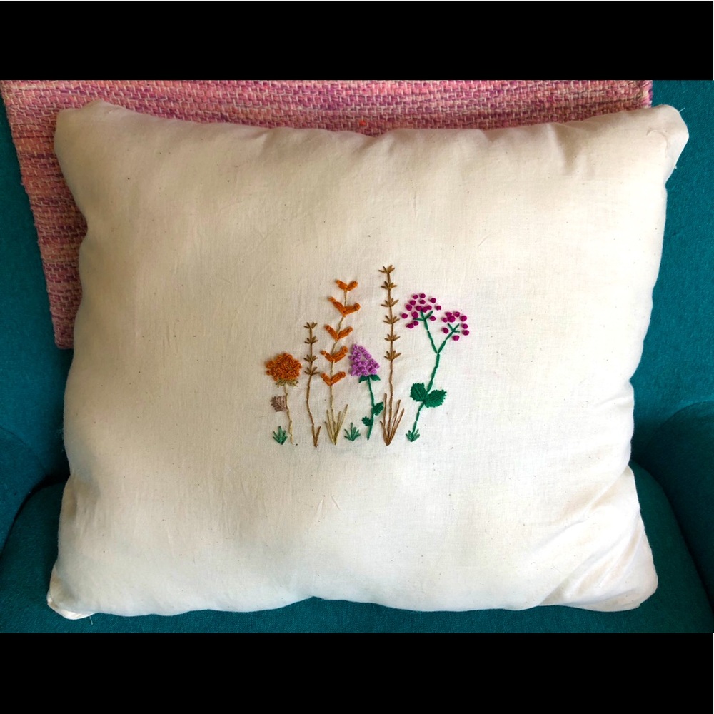 Handmade Embroidered Pillow